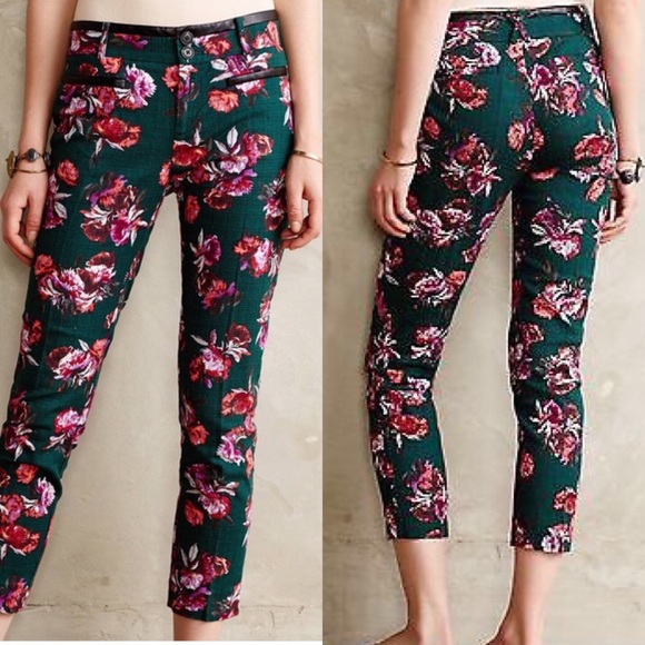 Anthropologie Pants - 🌸 Anthropologie Cartonnier Floral Pants Size 6